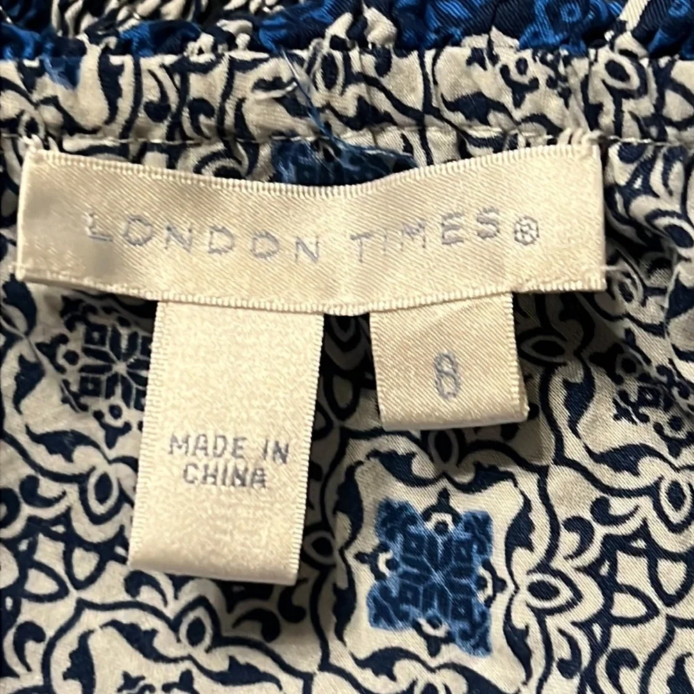 London Times | One Shoulder Dress | 100% Cotton | Size 8_4
